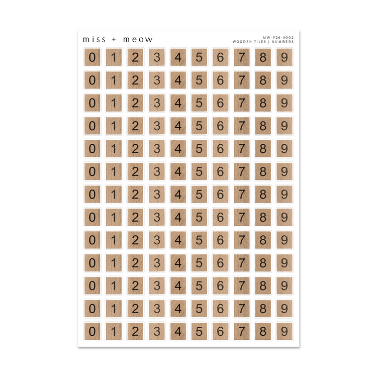 Wooden Tiles | NUMBERS