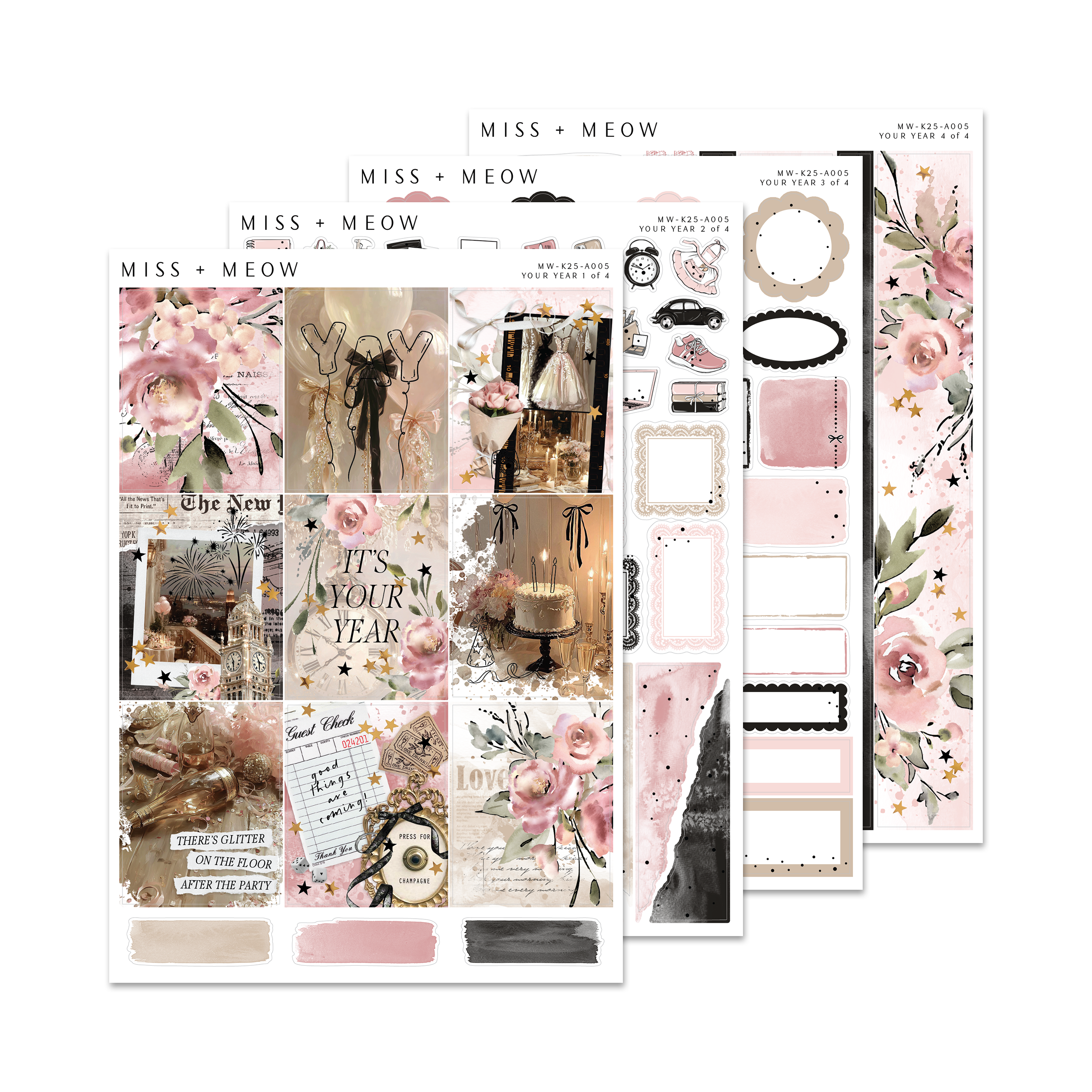 Your Year | Foiled Sticker Kit – miss + meow