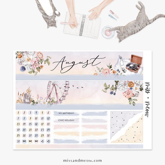 August 2023 | Foiled Monthly Sticker Kit
